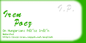 iren pocz business card